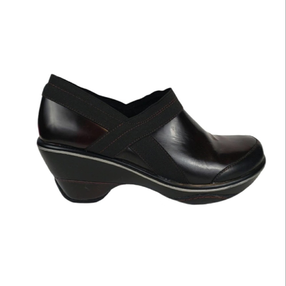 Jambu Deep Burgundy Sport Wedge Design Work Comfort Clogs 7